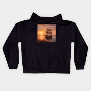 The Mayflower Sailing Ship Kids Hoodie